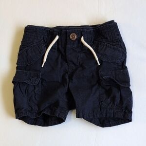 babyGap cargo cotton pull-on shorts navy blue 6-12 months baby boy